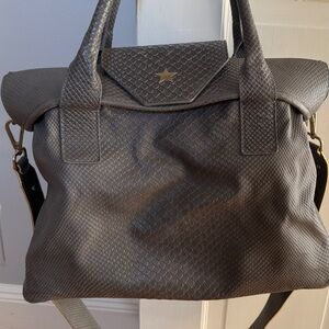 Elegant Brown Shoulder Bag with Star Detail